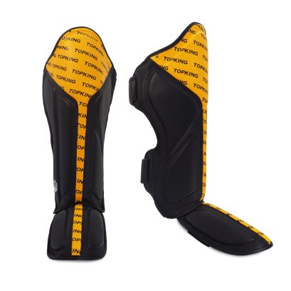 TOPKING SHIN GUARD BLACK YELLOW FULL IMPACT