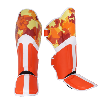 TOPKING SHIN GUARDS ORANGE CAMOUFLAGE