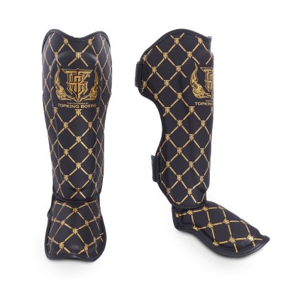 TOPKING SHIN GUARDS BLACK GOLD CHAIN