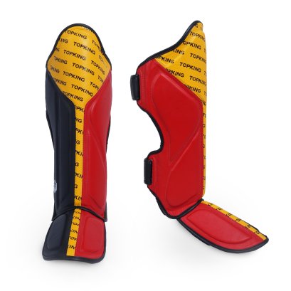 TOPKING SHIN GUARD RED YELLOW BLACK FULL IMPACT
