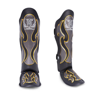 TOPKING SHIN GUARD BLACK SILVER EMPOWER CREATIVITY 1