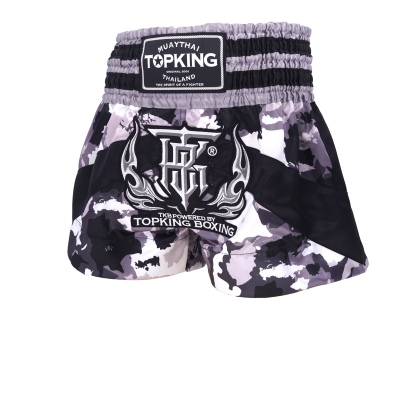 TOBKING THAI BOXING SHORT COMOUFLAGE BLACK 249
