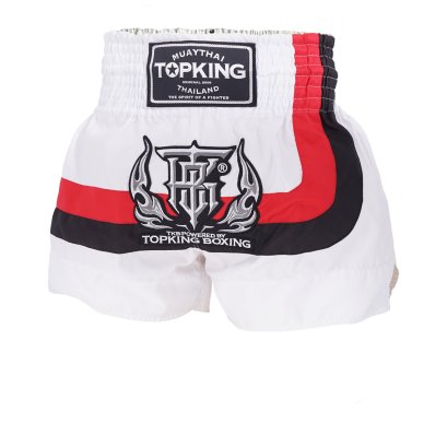 TOPKING THAI BOXING SHORTS WHITE 248