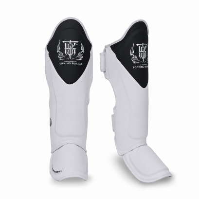 TOPKING SHIN GUARDS  WHITE BLACK BLEND