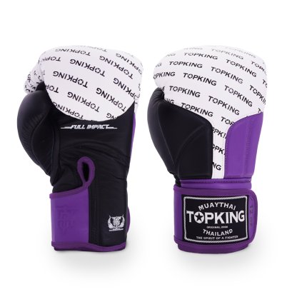 TOPKING GLOVES BLACK WHITE PURPLE FULL IMPACT