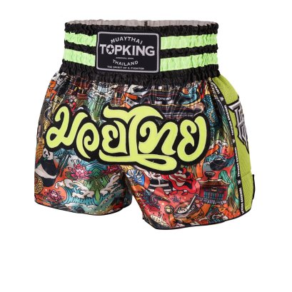 TOPKING THAI BOXING SHORTS GREEN 227