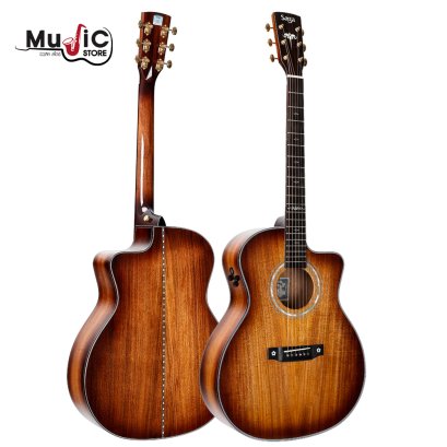 กีตาร์โปร่งไฟฟ้า SAGA K1-GCNE ( All Solid )