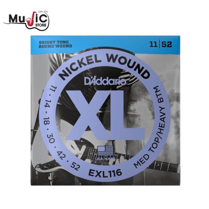 สายกีตาร์ไฟฟ้า D’Addario EXL116 Nickel Wound Medium Top/Heavy Buttom 011-052