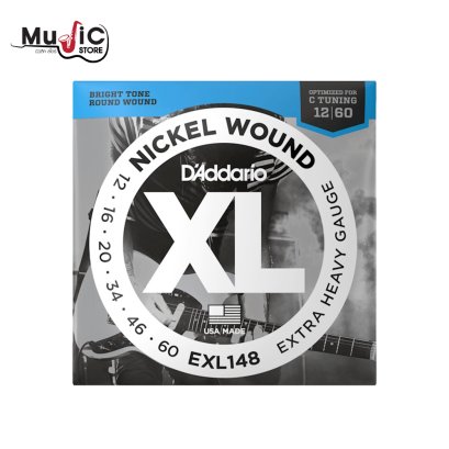 สายกีตาร์ไฟฟ้า D’Addario EXL148 Nickel Wound Extra Heavy 012-060
