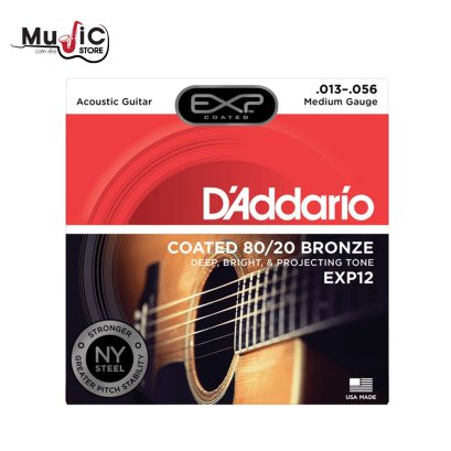 D’Addario EXP12 Coated 80/20 Bronze Medium 013-056