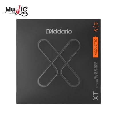 สายกีตาร์โปร่ง D’Addario XT 10-47 80/20 Bronze Extra Light