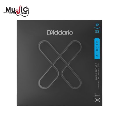 สายกีต้าร์โปร่ง D&#039;Addario XTABR1253  80/20 Bronze strings เบอร์ 12-53