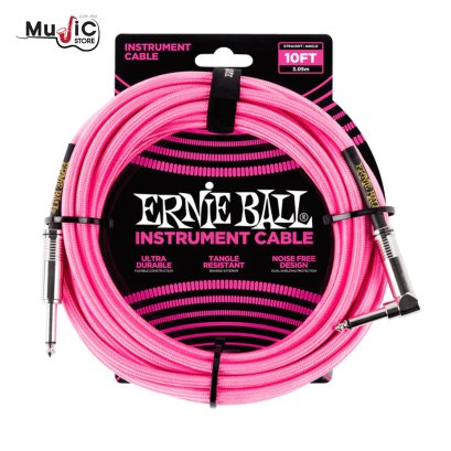 สายแจ็คถัก Ernie Ball 10 Feet Straight / Angel Braided Intrusment Cables