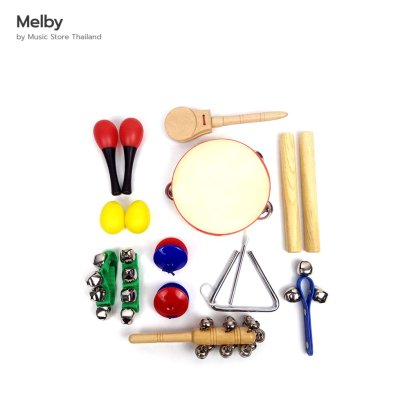 Melby ชุดเครื่องเคาะจังหวะเด็ก 10 ชิ้น (Percussion Set 10 pcs)