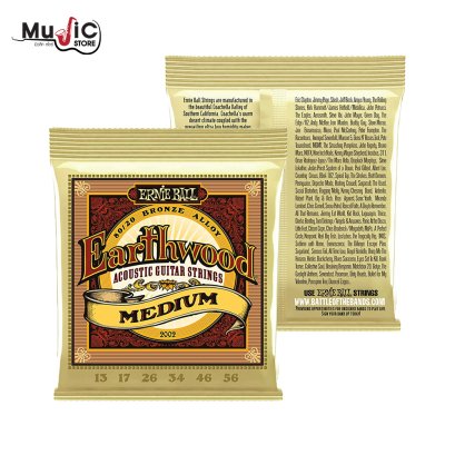 Ernie Ball 2002 Earthwood Medium Acoustic Guitar Strings .013-.056