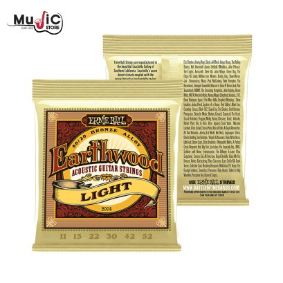 Ernie Ball 2004 Earthwood Light Acoustic Guitar Strings .011-.052