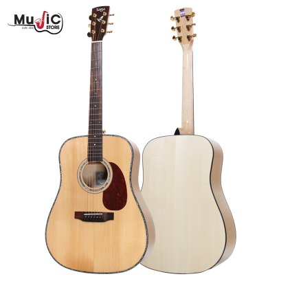 SAGA DM100 Acoustic Guitar ( Solid Top )