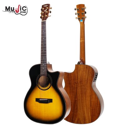 กีต้าร์โปร่งไฟฟ้า SAGA รุ่น OM680C ( Solid Top )