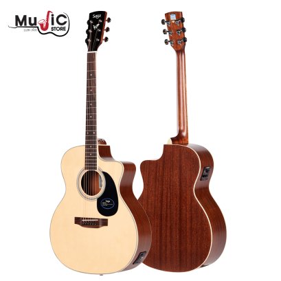 SAGA SG700CE Acoustic Electric Guitar ( Solid Top )