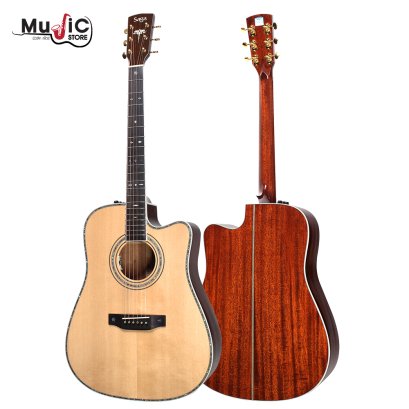 กีต้าร์โปร่งไฟฟ้า SAGA SL55CE ( All Solid )