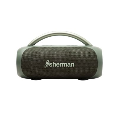Shermanลำโพงพกพามีหูหิ้ว สีเขียว  BLUETOOTH SPEAKER BS-3