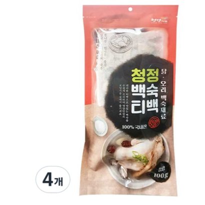 Joeun Yakcho Clean Baeksuk Tea Bag, 100g × 4 Packs
