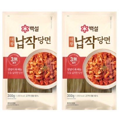 Baeksul Daewang Flat Glass Noodles 300g x 2EA