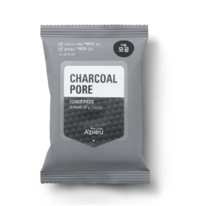[DAISO] Apieu The Pure Charcoal PoreToner Pads 57g/30pads