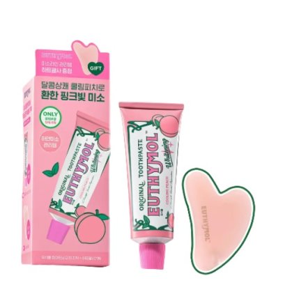 EUTHYMOL Original Toothpaste Peach Whitening 106g (+Heart Gua Sha)