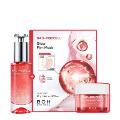 BIO HEAL BOH NAD-Prizcell Glow Power Serum 30ml+Cream 20ml+Mask 1pcs
