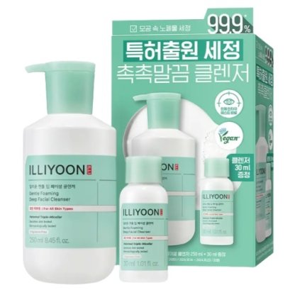 ILLIYOON Gentle Foaming Deep Facial Cleanser 250ml+30ml Set