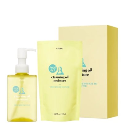 Etude Real Art Cleansing Oil Moisture185ml+Refill 185ml
