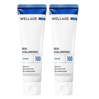 WELLAGE Real Hyaluronic 100 Cream 50ml  x 2ea