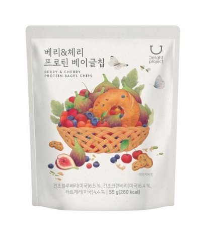 Delight project Berry & Cherry Protein Bagel chips 55g