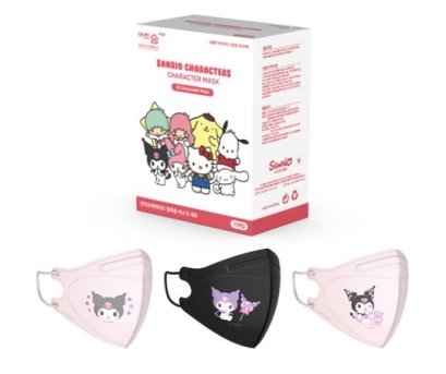 SANRIO Characters Character Mask Color Mask Large 30ea [Kuromi]