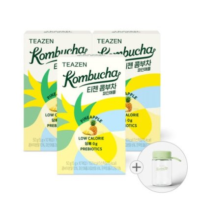 TEAZEN Kombucha Pineapple 10stick*3boxs(+bottle)