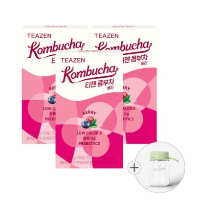 TEAZEN Kombucha Berry 10stick*3boxs(+bottle)