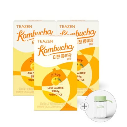 TEAZEN Kombucha Citron 10stick*3boxs(+bottle)