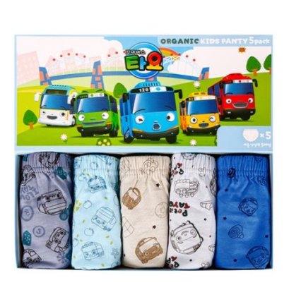 CL Story Boys' Little Bustayo Organic Cotton Triangle Panties 5P Set [Size 60]