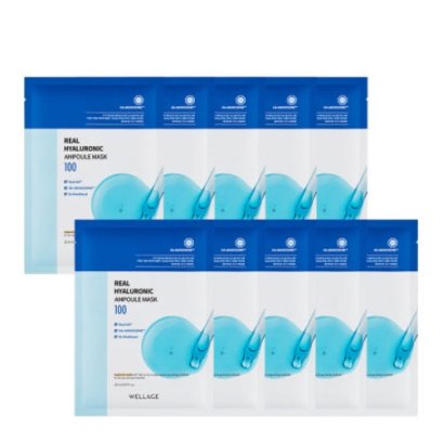 WELLAGE Real Hyaluronic Ampoule Mask 10p