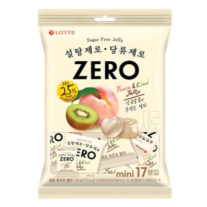 LOTTE Zero Jelly (Peach & Kiwi Jelly) 238g