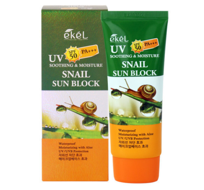 EKEL Soothing &amp; Moisture Snail Sun Block SPF50PA+++ 70ml