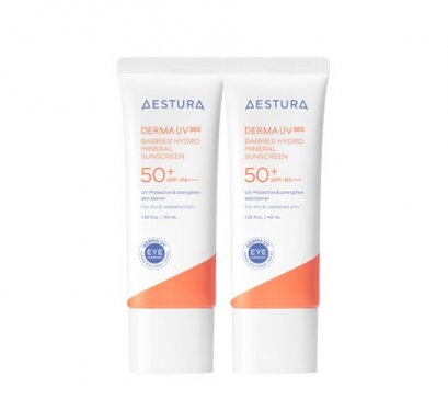 AESTURA Derma UV365 Barrier Hydro Mineral Sunscreen SPF50+ PA++++ 40ml *2ea