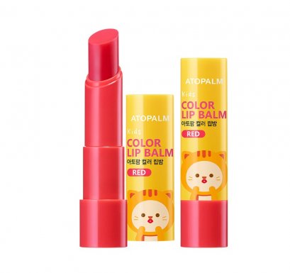 ATOPALM Kids Color Lip Balm (Red) x2ea set