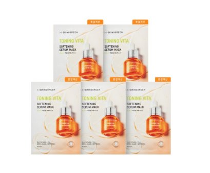 Bring Green Toning Vita Softening Serum Mask 4+1pcs. set