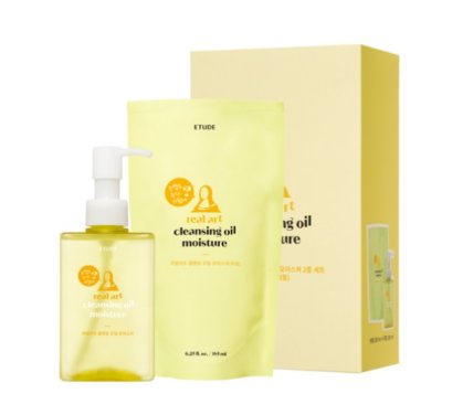 Etude Real Art Cleansing Oil Moisture185ml+Refill 185ml