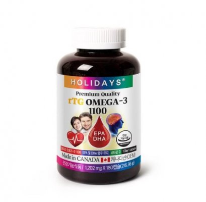 Holidays Premium Quality rTG OMEGA-3 1100 180Tablets