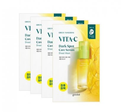 GOODAL Green Tangerine Vita C Dark Spot Care serum sheet mask 5pcs.