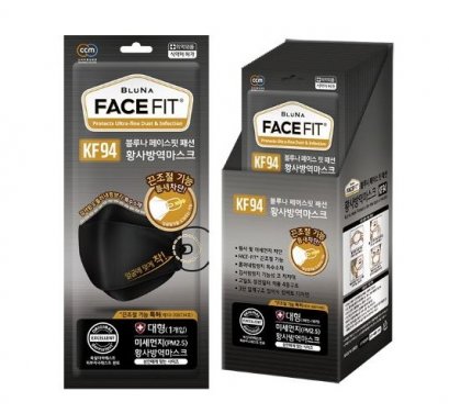 BLUNA Face Fit Mask KF94 #Black 30ea
