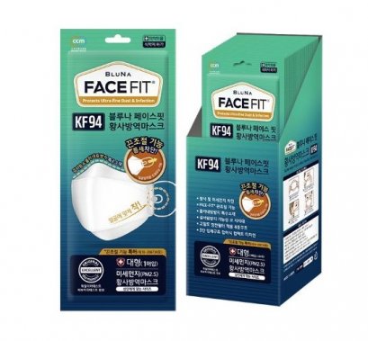 BLUNA Face Fit KF-94 Large Mask 30ea [White]